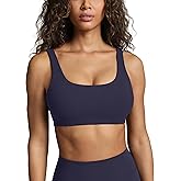 PAVOI ACTIVE Buttery Soft Sports Bras for Women - High Support Low Scoop Neck U Back Padded Yoga Gym Workout Bra - FlexFlow - Medium, Twilight