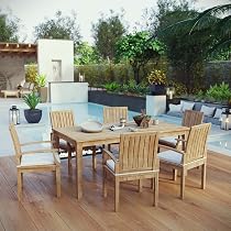 Amazon.com: Modway Marina Premium Grade A Teak Wood 7 Piece Amazon.com: Modway Marina Premium Grade A Teak Wood 7 Piece