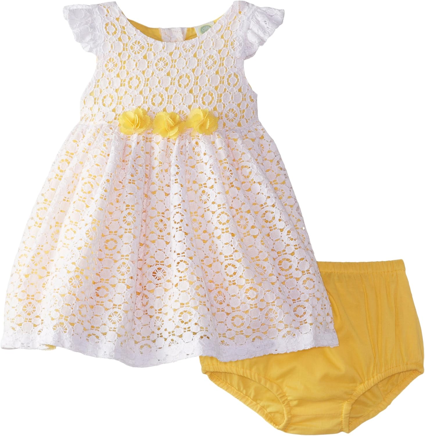 Little Me Baby Girls' Lace Dress Set, Yellow, 18 Months Amazon.ca