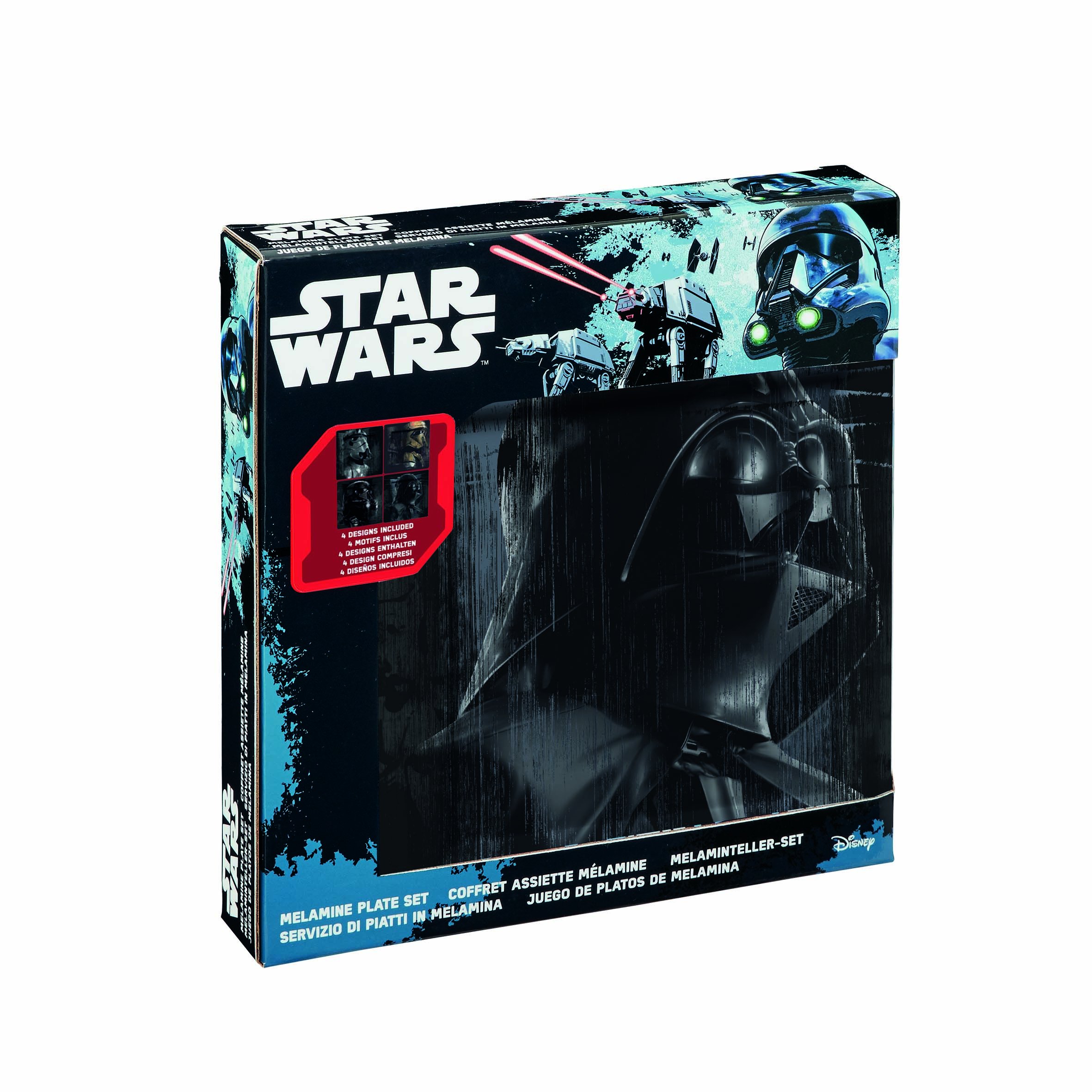 Funko SW04001 Star Wars Rogue One: Plate: Villains, Melamine, Black, 20.5 x 2 x 20.5 cm
