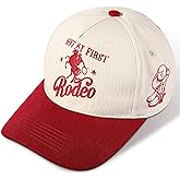 JaGely Two Tone Western Trucker Hat for Women Men Gift Vintage Cowboy Cowgirl Baseball Hat Retro Embroidered Country Cap