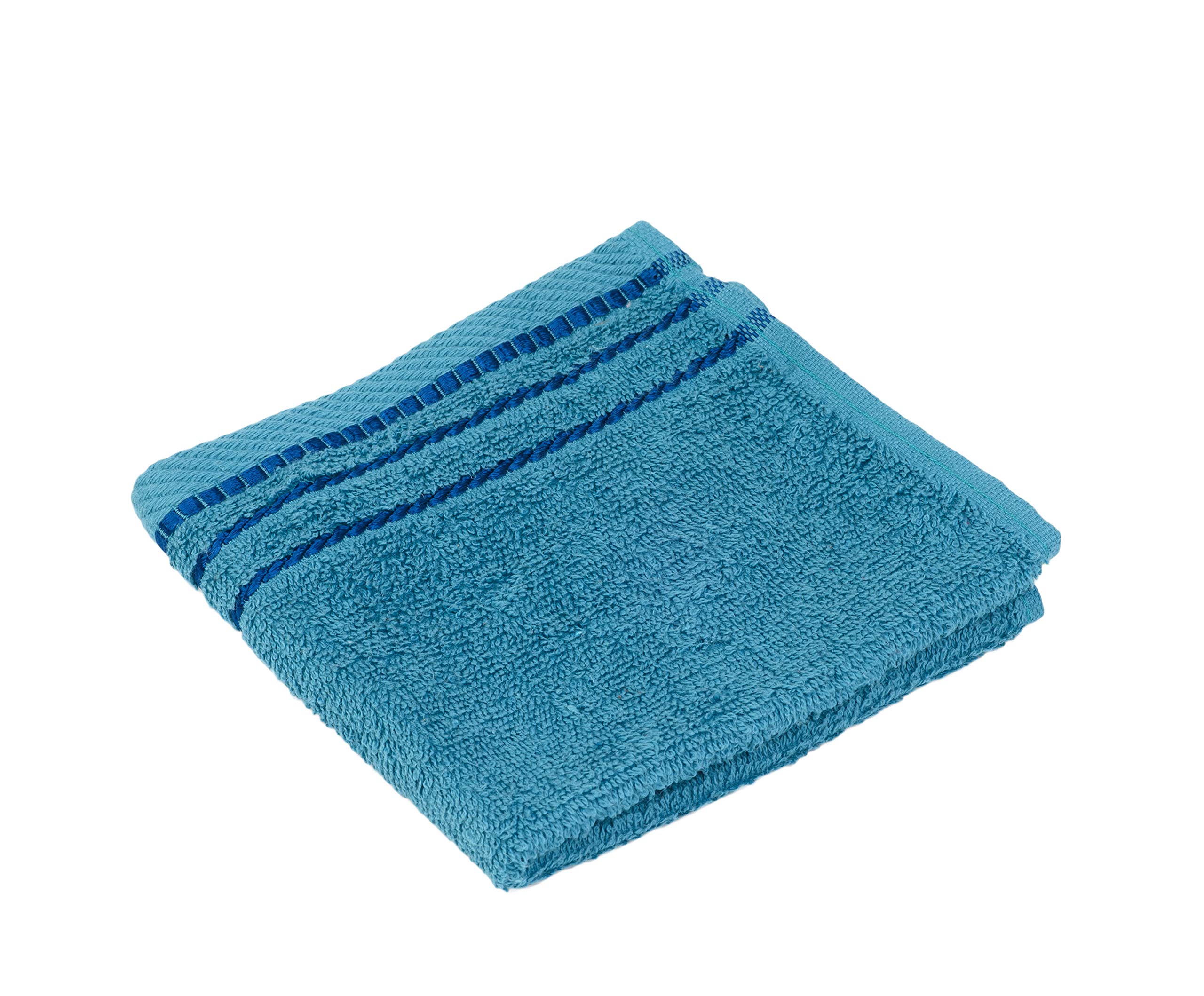 Gözze - Set of 4 Faceloths, Berlin, 100% Cotton, 30 x 30 cm - Petrol