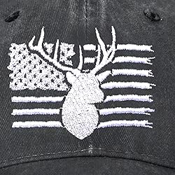 Funny American Flag and Deer Skull Hunting