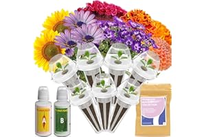 LYKOCLEAN Lyko Fragrant Flower Seed Pod Kit for AeroGarden, iDoo, Ahopegarden, GARDENCUBE, 7 Pods with Sunflower, Petunia, Mexican Marigold, Cockscomb, French Marigold, Dahlia, Hydroponics Growing System Kits
