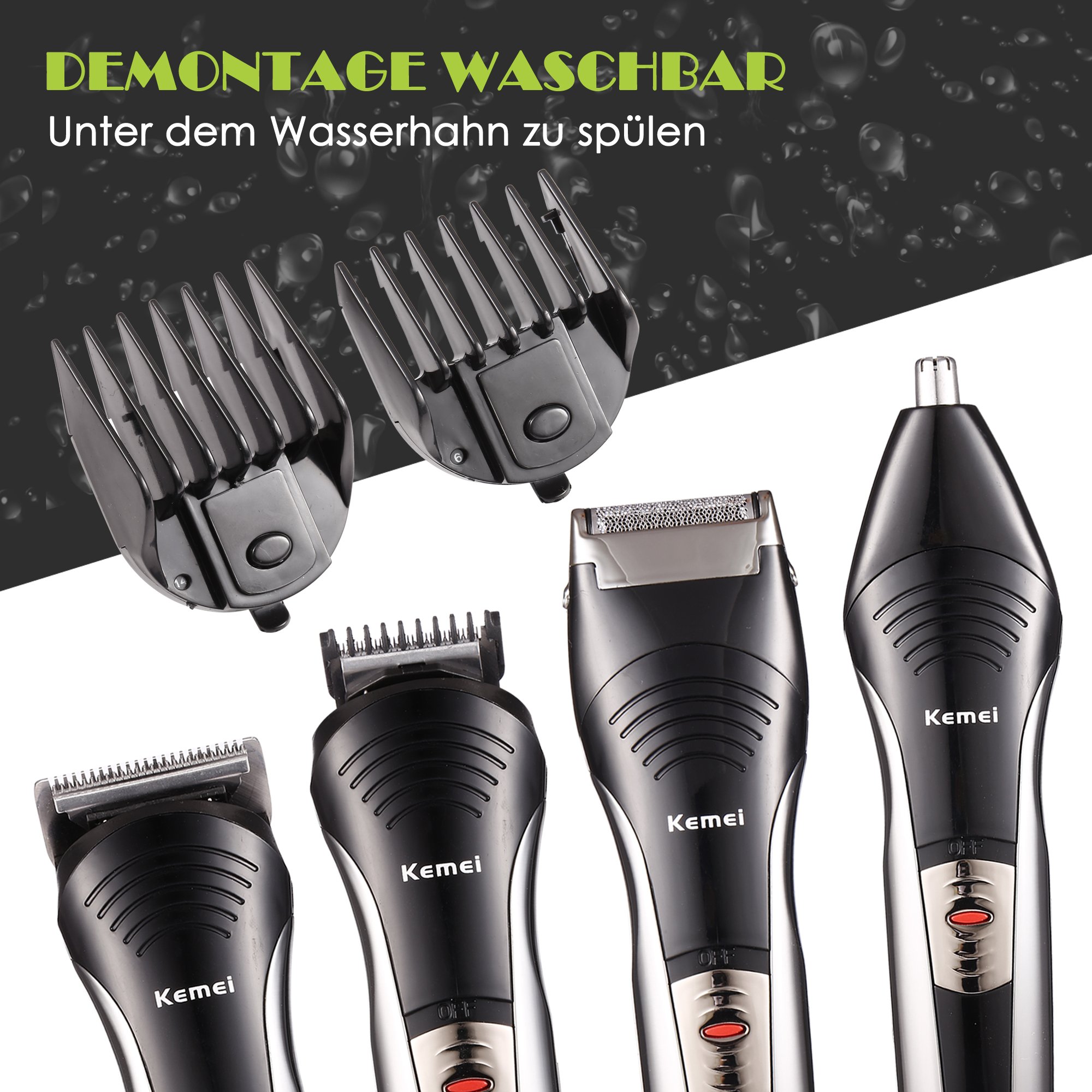 Yivans KM590A professionelle Haarschneider (ein enthält Bartbürste mit Wildschweinborsten)