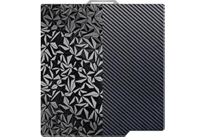 LAZTZQ 3D Printing Build Plate, Double-Sided smoothf of PET+PEO, Suitable for Bamboo Lab A1/X1/X1C/P1/P1P/P1S 257x257mm of 3D Printer Construct. (Carbon Fiber PET + Diamond PEO)