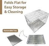 Ellie-Bo Silver Standard XL 42-Inch Folding 2-Door Dog Cage Crate view 4