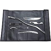 DARKRING Muscle Scraper Tool Set (6-Piece) for deep Tissue Massage gua sha Stainless Steel fascial Release Tool Soft Tissue Mobilization Tool Set (Storage Bag)