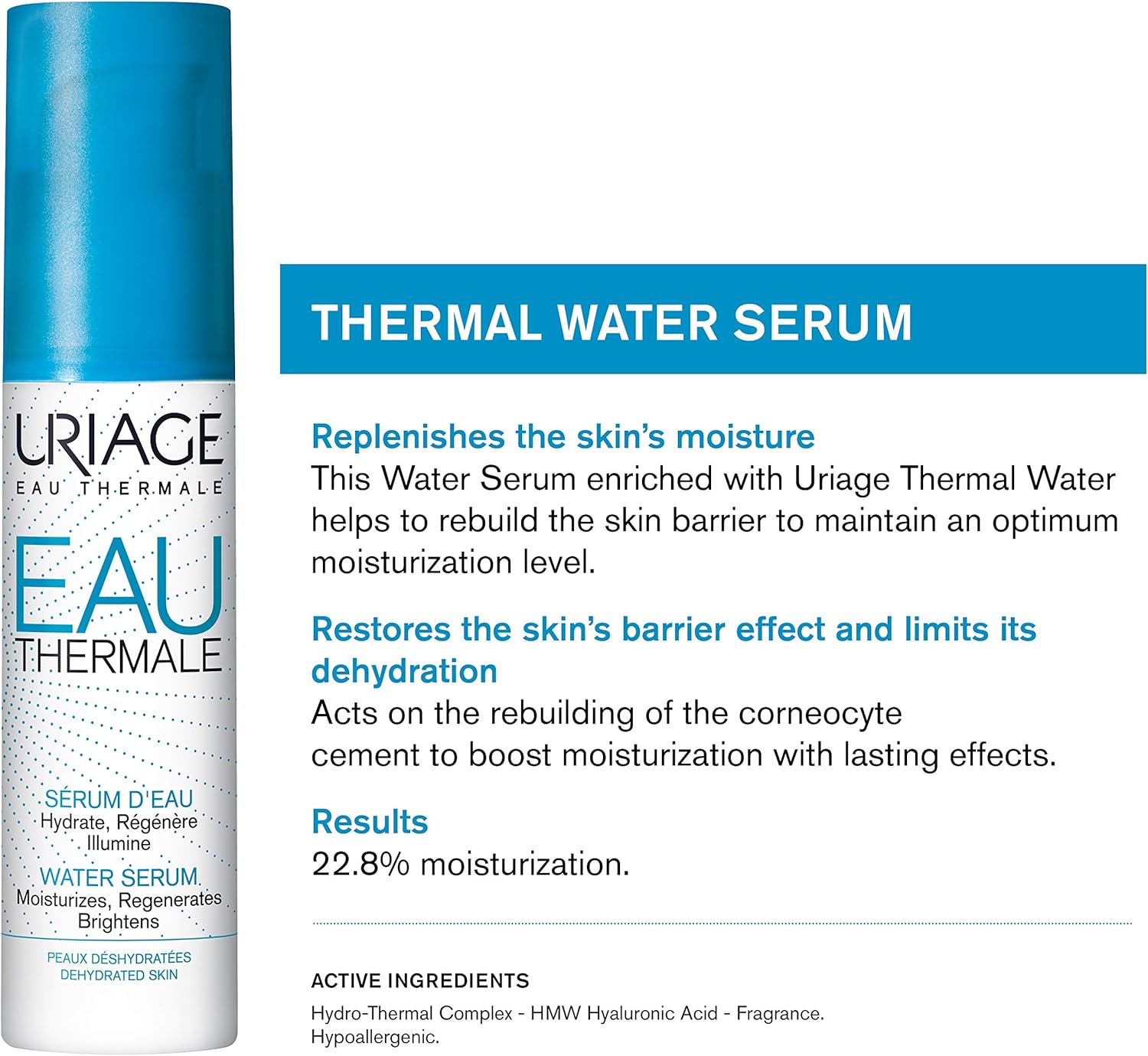 Uriage Eau Thermale Water Serum, 30 ml, White, 30 ml (Pack of 1) - Image 3