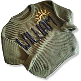 Personalized Baby Sweater, Hand Embroidered Knit Name Sweater for Kids,Custom Knit Infant Jumper, Personalized Baby Gifts, Custom Baby Christmas Sweater, Chunky Baby Oversized Sweater