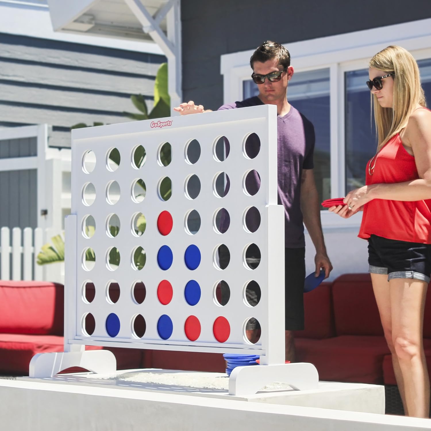 Giant Connect Four 4 in a row 100 Wooden Play Yard Game Kids Adults