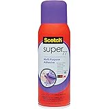 Scotch Super 77 Multipurpose Adhesive Spray, Bonds to fabric, cardboard, plastic, metal, wood, felt, and more, 10.7 Ounces (7
