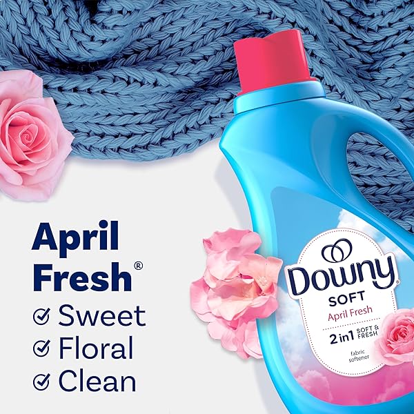 DOWNY FABRIC SOFTENER LIQUID, APRIL FRESH SCENT, 111 FL OZ, 150 LOADS