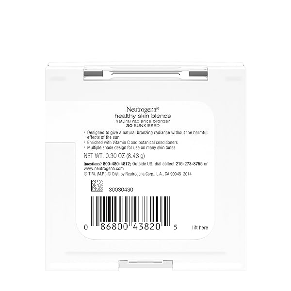 NEUTROGENA HEALTHY SKIN BLENDS POWDER BLUSH MAKEUP PALETTE, ILLUMINATING PIGMENTED BLUSH WITH VITAMIN C & BOTANICAL CONDITIONERS FOR BLENDABLE, BUILDABLE APPLICATION, 30 SUNKISSED.3 OZ