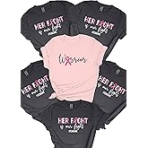 Custom Support Squad Shirt Breast Cancer Shirt Her Fight is Our Fight Tee Breast Cancer Awareness T-Shirt Cancer Support Team Tees Personalized Warrior Tee Family Tshirts