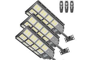 IOBZSM Solar Street Light Outdoor Waterproof Commercial Parking Lot Lights Motion Sensor 8200W LED Floodlight Dusk to Dawn, Outside Solar Flood Lights for Yard Garden Pathway Patio