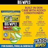 Big Wipes Heavy Duty Pro+ Hand Wipes x100 Refill Pouch view 6