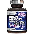 Brain Supplements for Memory and Focus - 40 Nootropics & Vitamins to Support Mental Alertness, Clarity & Concentration, Brain Health Cognitive Memory Pills, B6, B12, Phosphatidylserine - 240 Capsules