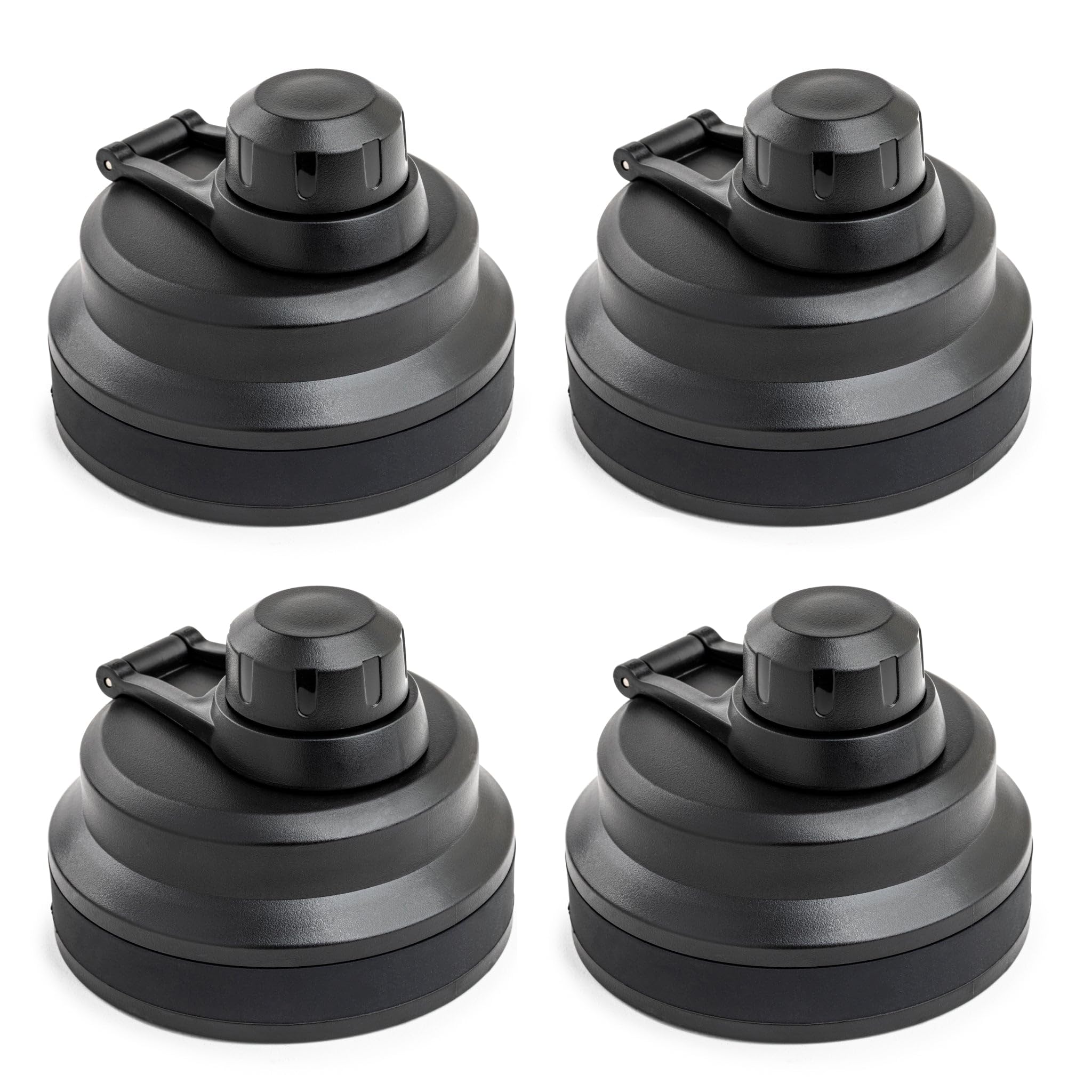 Photo 1 of Manna Locking Pour Spout Lid for Titan Sports Bottle - Black - 4 Lids