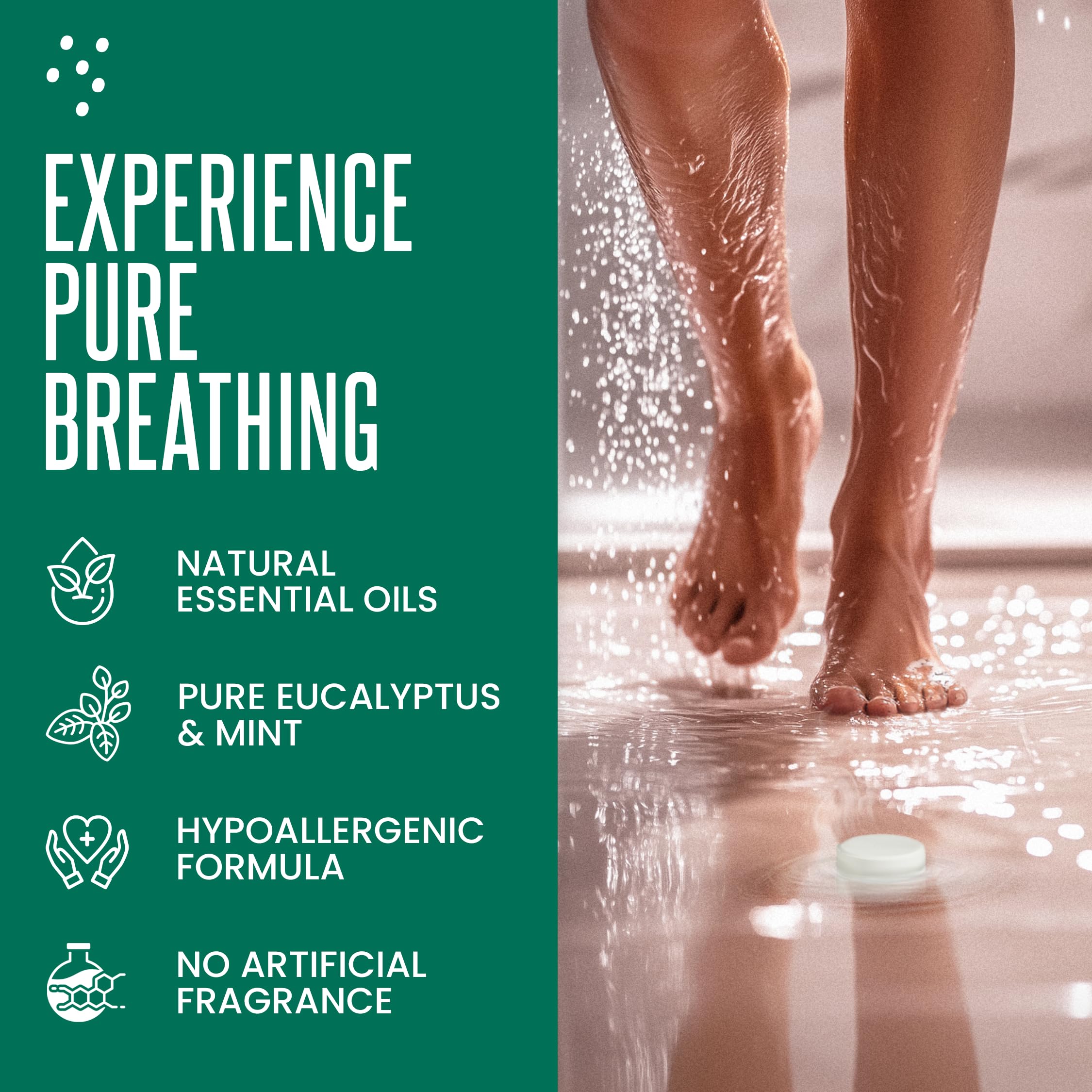 CLEVERFY Eucalyptus for Shower Steamers Aromatherapy – Self-Care Shower Bombs for Sinus Relief and Nasal Congestion – 18 Tablets