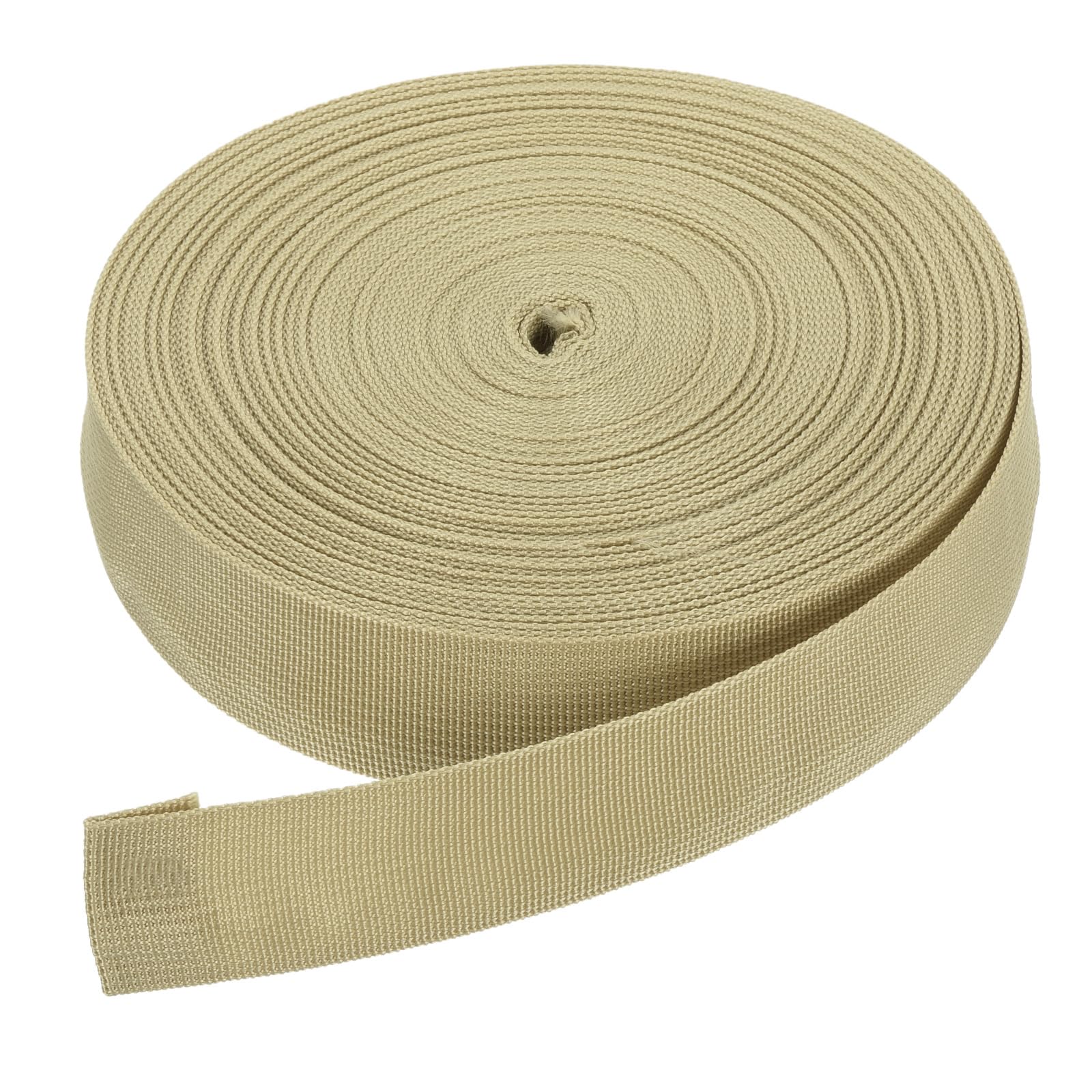 DMiotech 50 Yard x 1 1/2 Inch Width Nylon Webbing Strap Poly Flat Webbing Strapping for DIY Craft Backpack Strapping, Sewing, Outdoor Gear Repair, Khaki