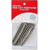StewMac 24-Piece Pre-Cut Guitar Fretwire Set, Medium/Medium, 12in Radius | Pre-Radiused Nickel Silver Fret Wire Cut to Length for 12 Inch Radius, Medium/Medium Crown, Full Neck Refret