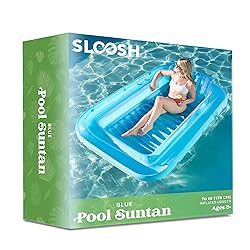 Sloosh Inflatable Tanning Pool Lounge Float, 70" x