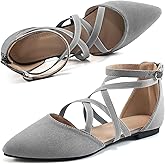 Reimferce Womens Ballet Flats for Wedding: Comfortable Dress Work Flat for 2026 - Ladies Dressy Zipper Walking Shoes
