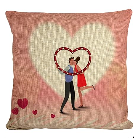 Buy Stitchnest Valentine S Day Couple In Love Print Jute Material