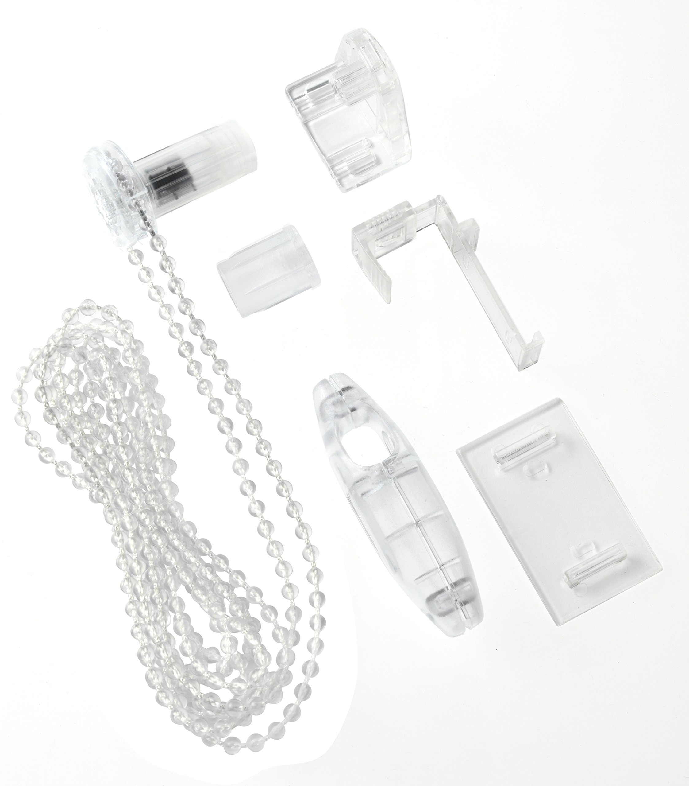 GARDINIA Design Set for EASYFIX Roller Blinds, Conversion set for gluing or clamping on, Transparent, 105 x 5 x 3 cm