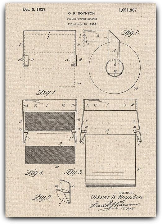 Avoir Images Greta Oto Porte Papier Toilette Original Dessins Brevet Print le plus cool par