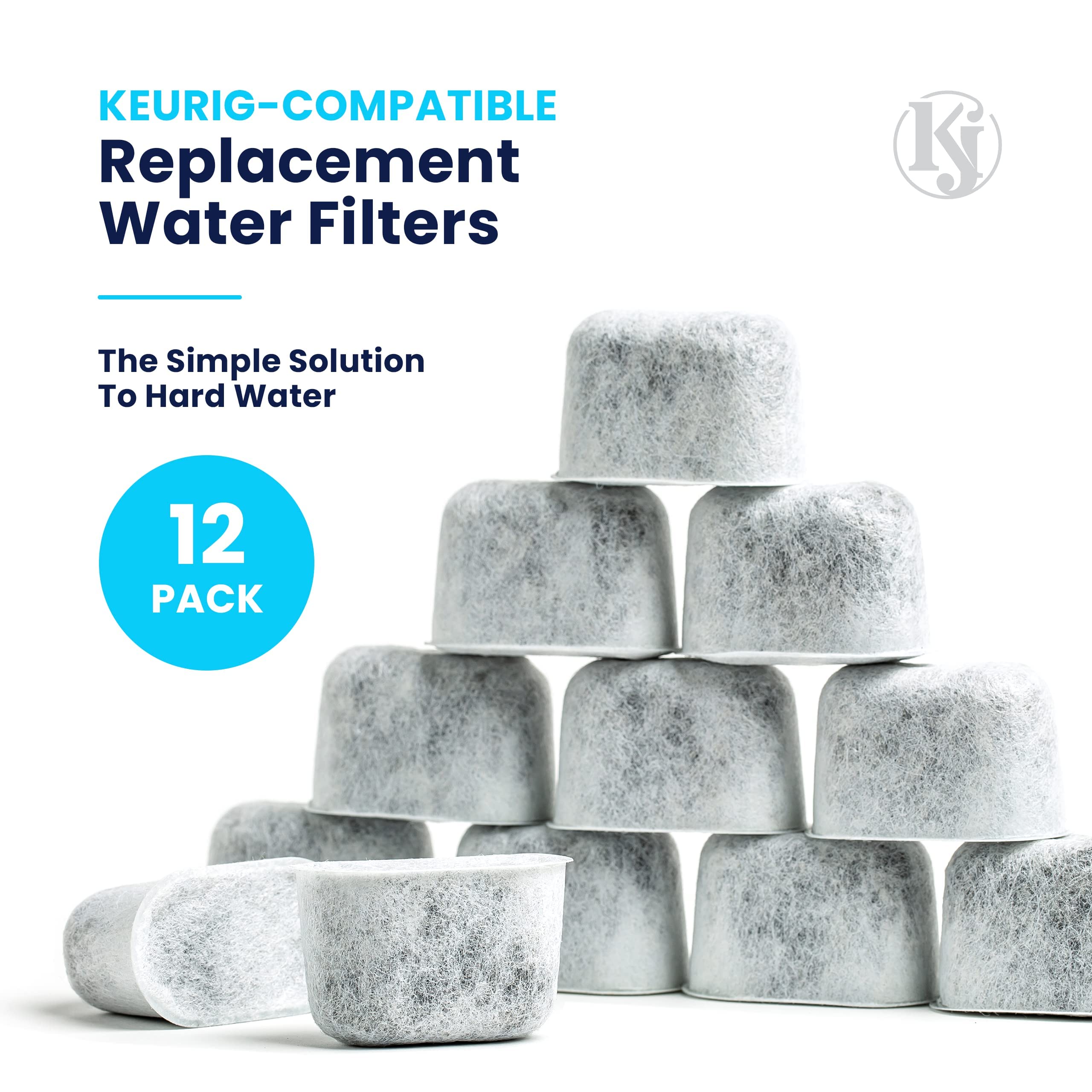 12 Pack Keurig Filter Replacement by K&J - Compatible with Keurig Coffee Machine (2.0 and older)