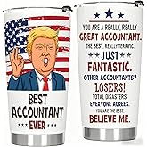 AREOK Accountant Gifts for Women Men, Accounting Gifts for Accountants - Funny Birthday Gifts for CPA Financial Advisors, 20 OZ Accountant Stainless Steel Insulated Travel Coffee Tumbler Cup
