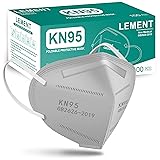 LEMENT KN95 Face Masks,100 Pack Breathable Cup Dust