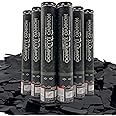 Confetti Sky [6 Pack] 12 Inch Confetti Cannons | Black Mylar Confetti Poppers for Wedding Celebration, Birthday Party, Christmas Eve and New Year Celebration