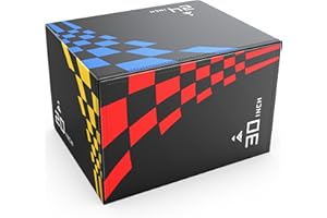 Rendpas 3-in-1 Adjustable Heights Plyo Box, Plyometric Jump Box with Non-Slip Surface and Heavy Duty High Density Foam Core, Box Jumps for Home Gym Training