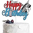 Hairstylist Birthday Cake Topper - Gold Glitter Barber Decorations For Hairdresser Birthday Parties