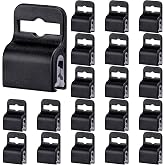 Eaasty 20 Pcs Black Gripper Card Holder Clamps for ID Badge CAC Cards