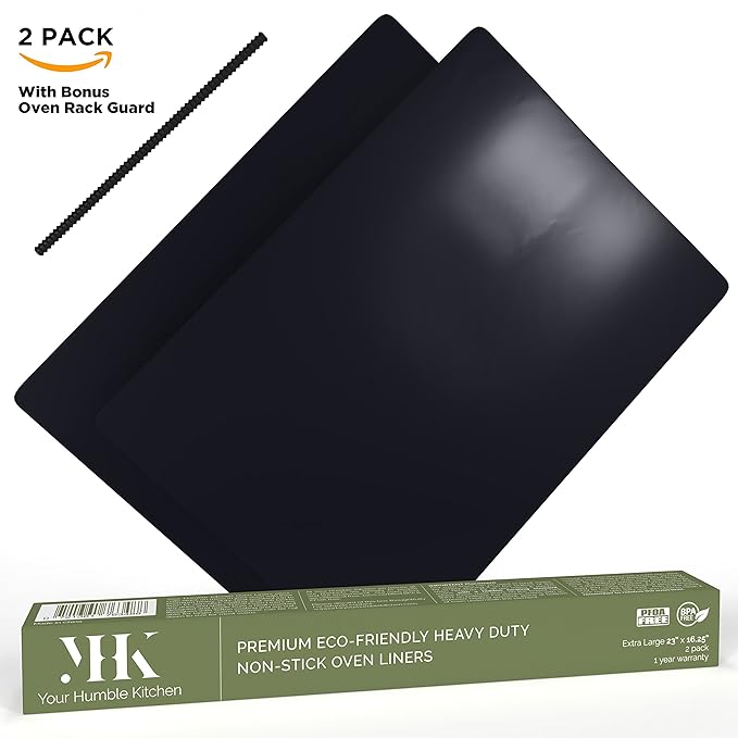YHK 2er Pack Antihaft Backofen Matten - Sehr strapazierfähig Geeignet für Heißluftherde, Gas & Elektrische Öfen, Toaster & Mi