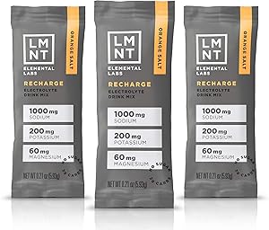 LMNT Electrolyte Drink Mix | Hydration Powder | Keto & Paleo | No Sugar, No Artificial Ingredients | Orange Salt | 30 Stick Packs