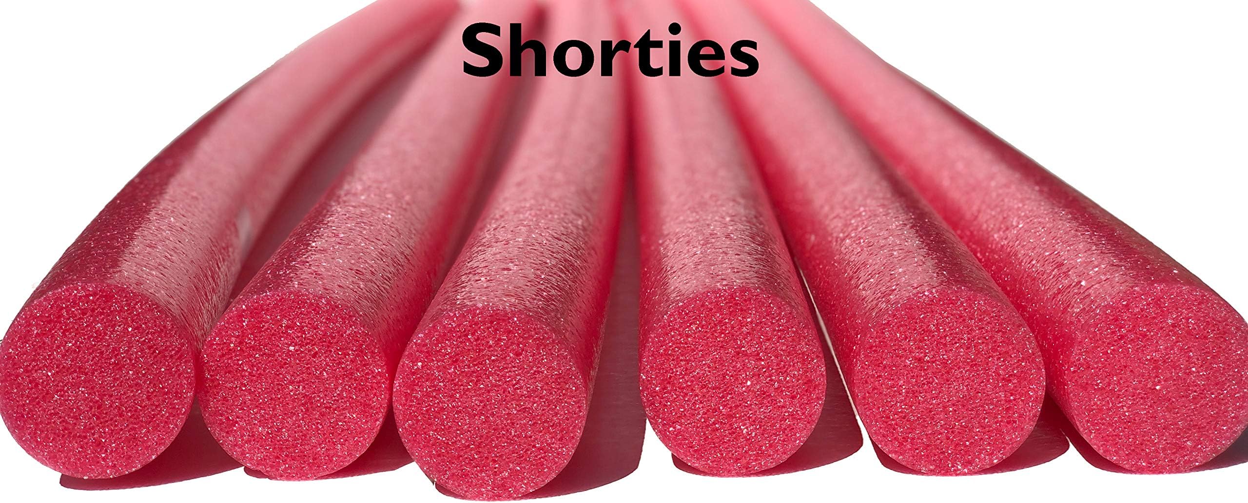 Flex Connex 6 Pack Shorties Solid Core 30" Long X 2.75" Noodles (Red)