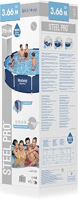 Bestway 12' x 30" Pool - 3.66m x 0.76m round above ground view 3