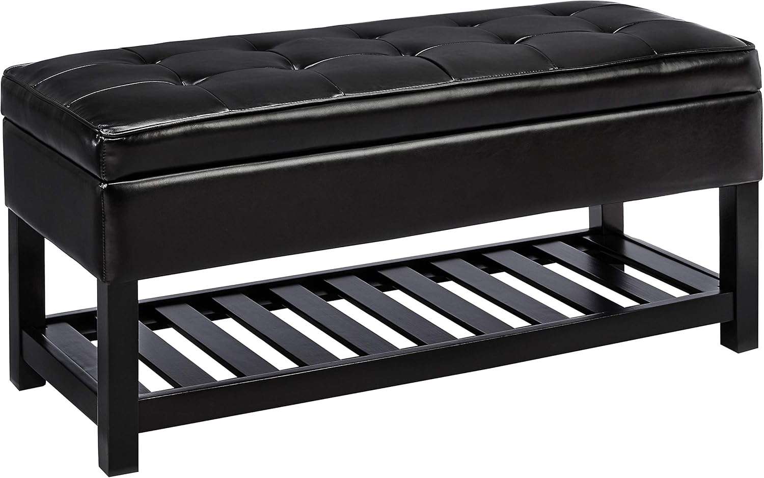 Amazon.com: Red Hook Tedera - Banco otomano de madera con tapicería de