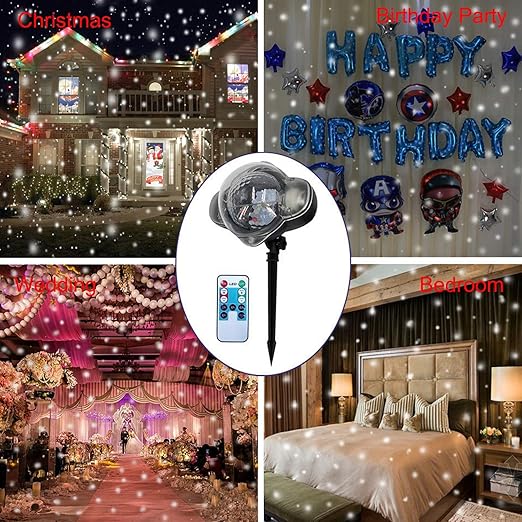 Proiettore Luci Di Natale Amazon.Luci Di Proiezione Dampol Proiettore Di Natale Luci Fiocchi Di Neve Caduta Di Luci Led Proiettore Di Luci Di Neve Amazon It Illuminazione