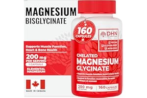 Magnesium Glycinate/Bisglycinate | Supports Sleep, Relaxation, Energy Metabolism & Muscle Function | Chelated | 200mg Element