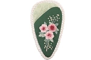 YOUGUOM Embroidered Rose Bloom Scissor Case, 1-Piece Handmade Scissor Cover Sheath with Snap for Craft, Sewing, Embroidery, Cross-stitch Scissors Sleeve Pouch