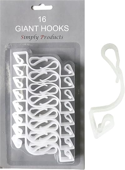 Simply Products 16 Giant Clear Plastic Gutter Hooks for Christmas Lights