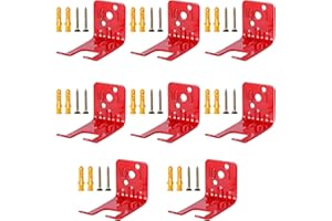 Fire Extinguisher Wall Mount Bracket with Signs, Universal Fork Style Hanger, 8-Pack, Red