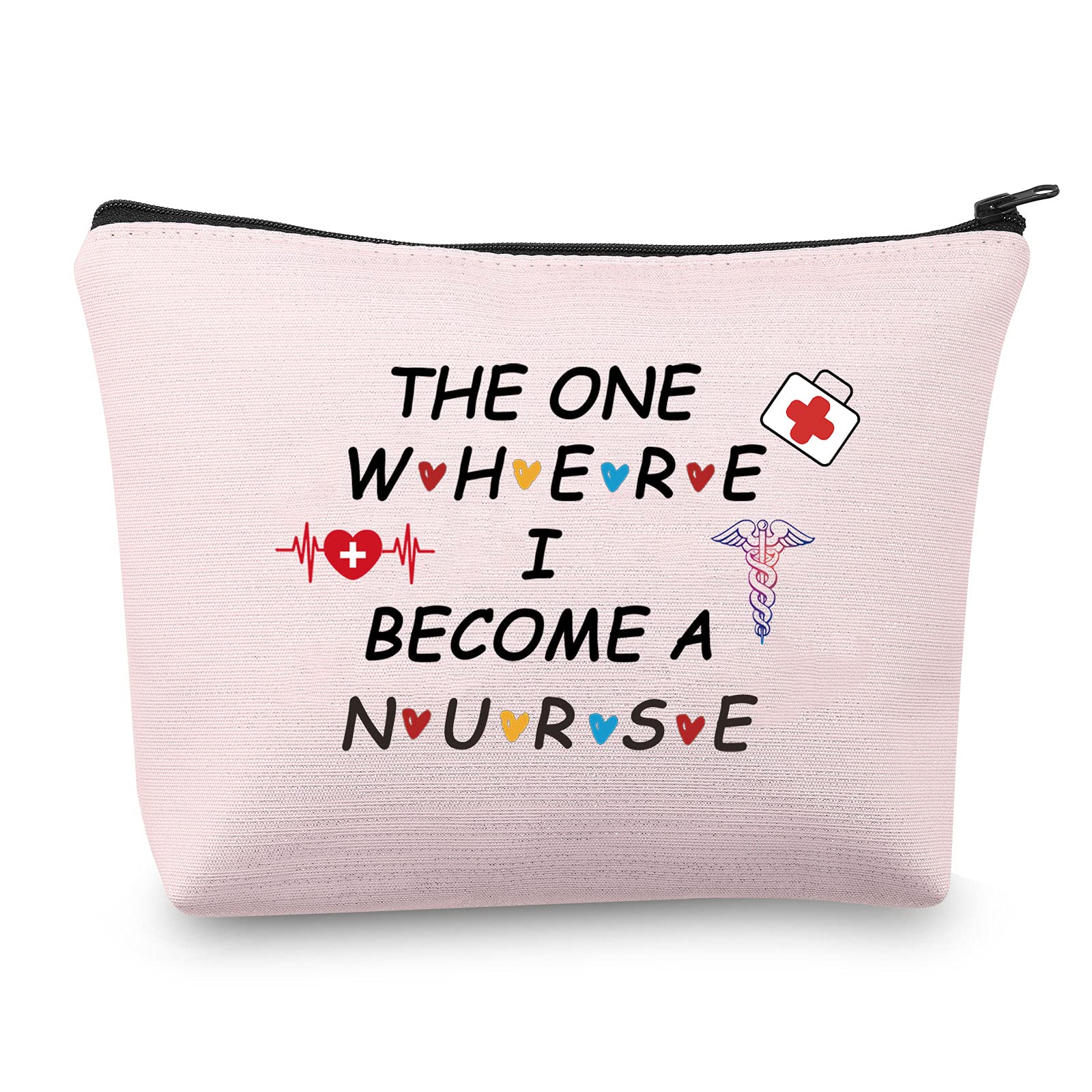 Nurse Gifts Makeup Bag Nursing Student Gifts Nurse Cosmetic Bag The One Where I Become a Nurse to be Gift New Nurse Gift for Friend (Nurse Bag)