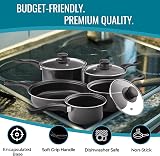 Pendeford Value Plus Cookware Set Non-Stick Carbon Steel Pans Lids view 7